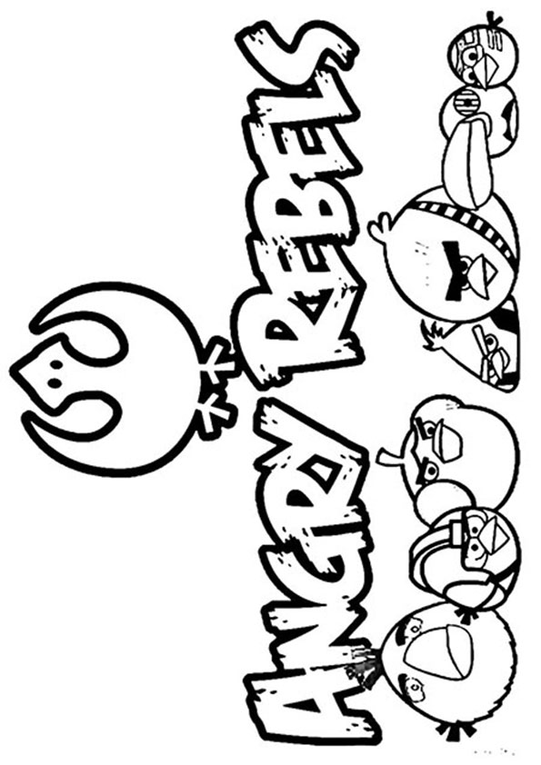 Plansa de colorat cu Angry Birds 19 68
